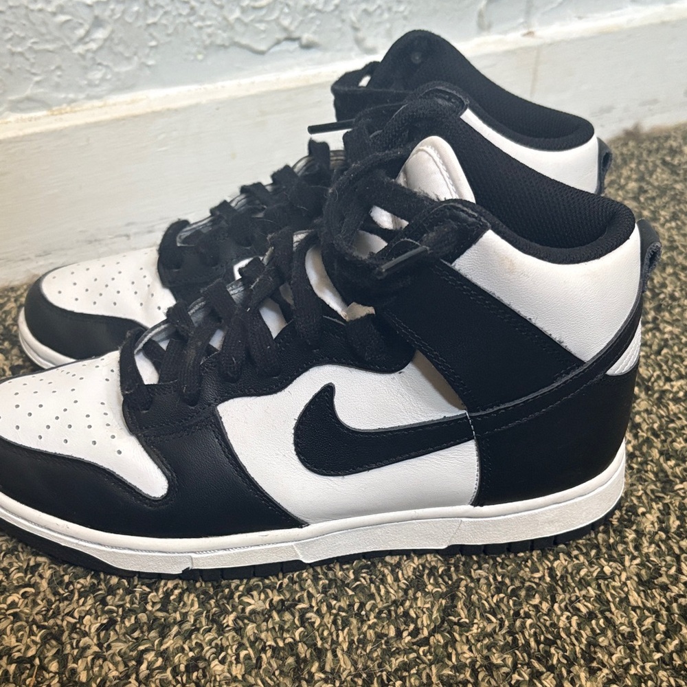 Black and White Nike High-Top Sneakers